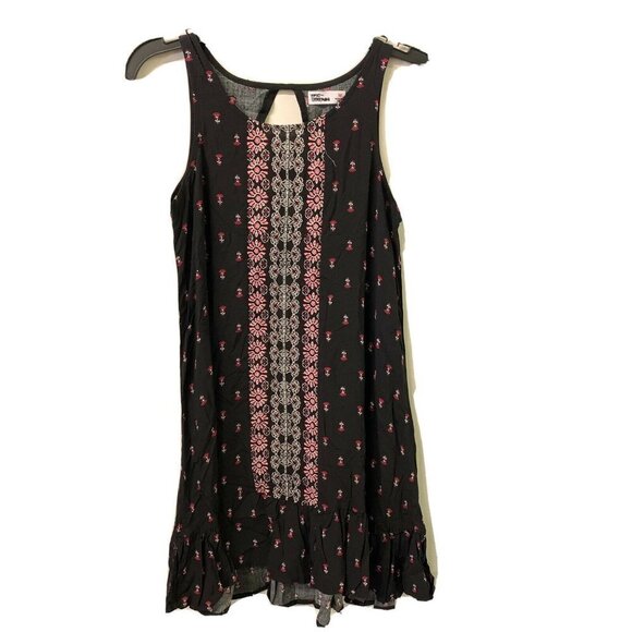EPIC THREADS Girls Multicolor Floral Print Sleeveless Flutter Hem Dress - Picture 1 of 4